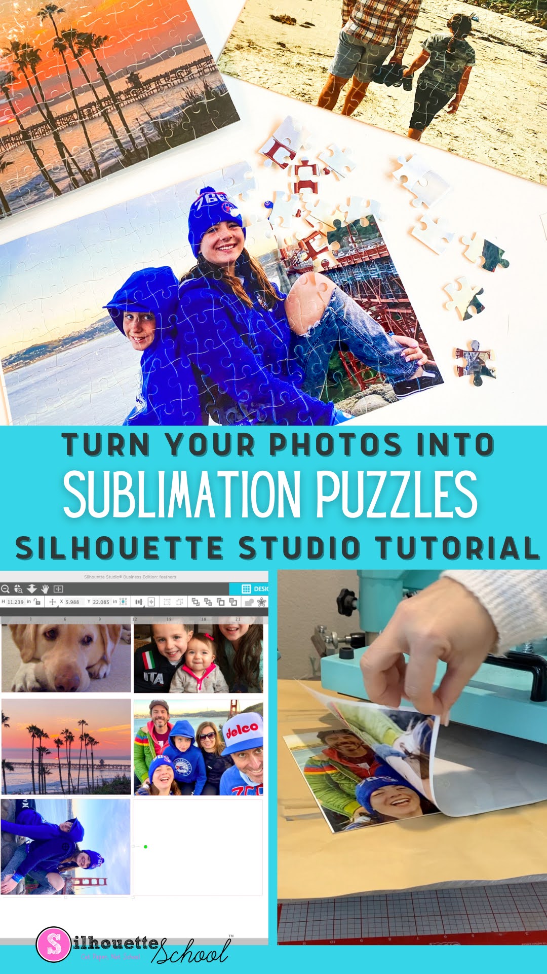 How to Make a Sublimation Puzzle: Free Template & Best Time and Temperature  - Silhouette School